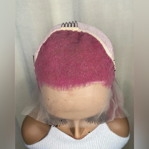 LN — 22” Human Hair 13x4 HD Hot Pink PRE CUT Lace Front Wig - Picture 5 of 11